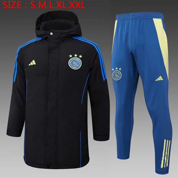 Abrigo Ajax Conjunto Completo 2024 2025 Negro